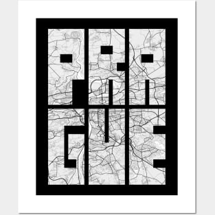 Prague, Czech Republic City Map Typography - Light Posters and Art